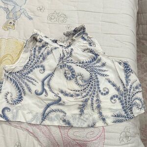 Banana Republic Baby Blue Floral Top